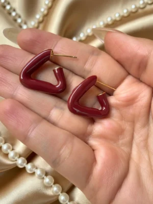 New Arrivals Burgundy-Fashion-Hoops