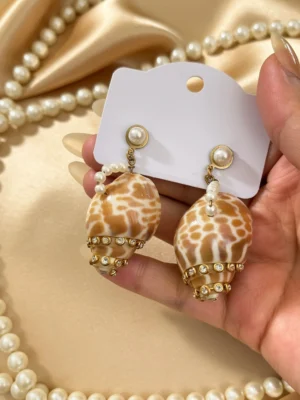 New Arrivals shell stone earrings